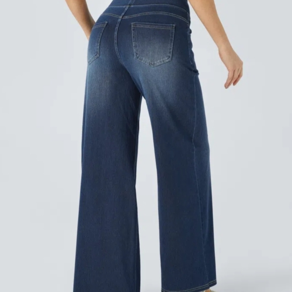 HALARA Dark Blue Flare Jeans - Picture 2 of 5